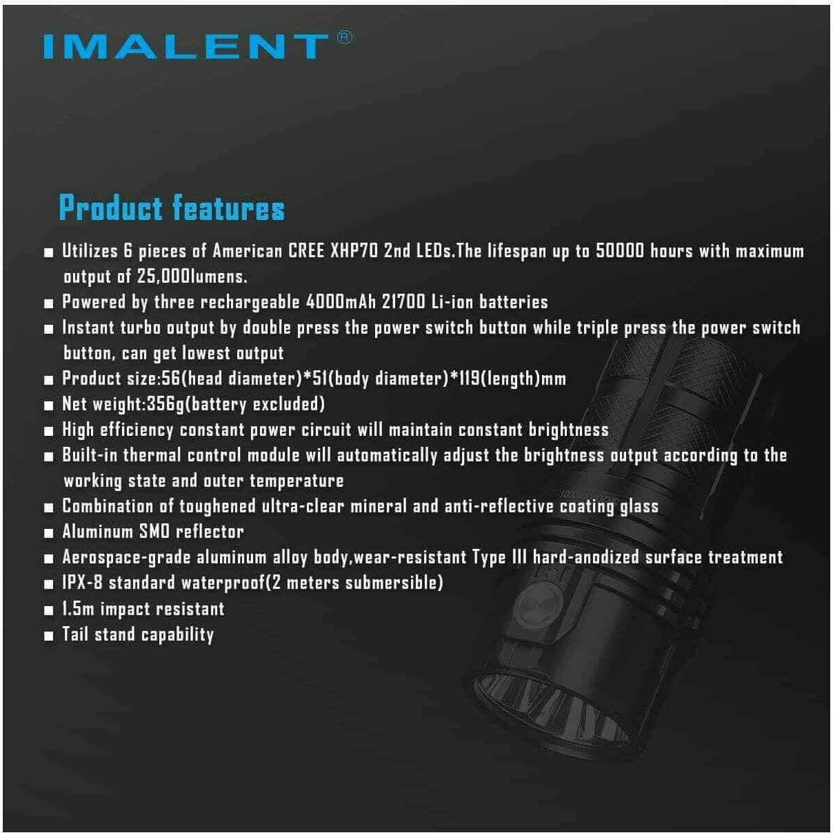 Imalent MS06 25 000 Lumen, 513m Throw - Image 11