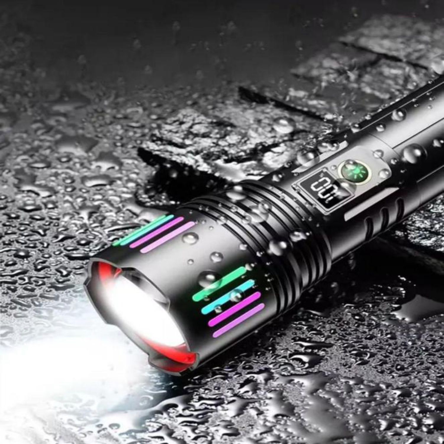 15 000lm Long Laser Led Zoom Flashlight for Bright Illumination - Image 2